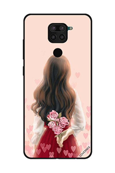 Covernex غطاء حماية لهاتف شاومي ريدمي نوت 9 - فتاة تخفي الزهور