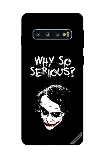 Covernex غطاء حماية لهاتف سامسونج جالاكسي S10 - لماذا هذا الجدية؟ - أبيض وأسود