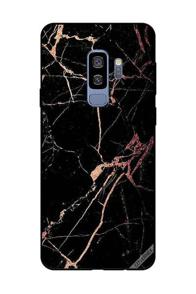 Covernex غطاء حماية لهاتف سامسونج جالاكسي S9 بلس بنمط رخامي أسود