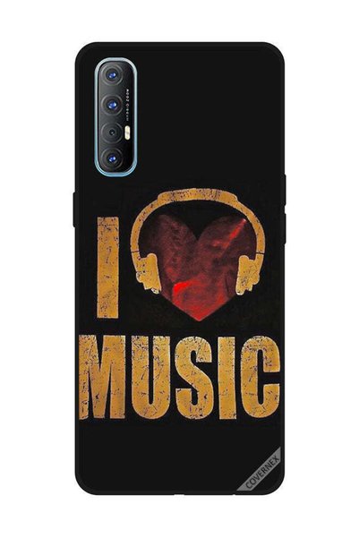 Covernex غطاء حماية لهاتف OPPO Reno 3 Pro Vintage I Love Music