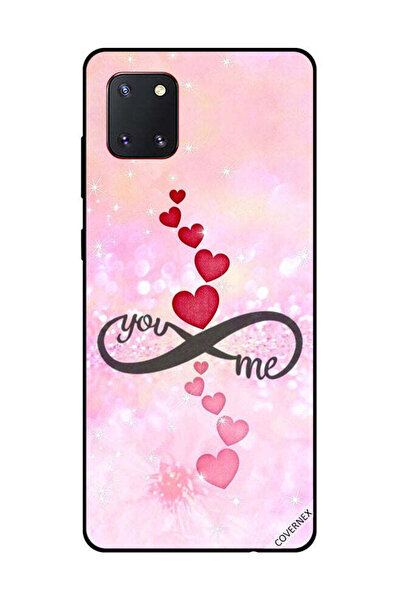 Covernex غطاء حماية لهاتف سامسونج جالكسي نوت 10 لايت - قلوب حمراء ووردية - يو...