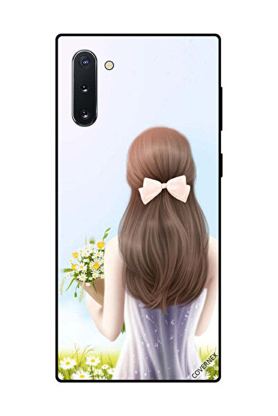Covernex غطاء حماية لهاتف سامسونج جالكسي نوت 10، فتاة جميلة تحمل الزهور