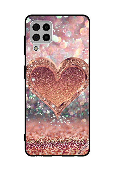 Covernex غطاء حماية لهاتف سامسونج جالاكسي A22 4G - قلب ذهبي لامع