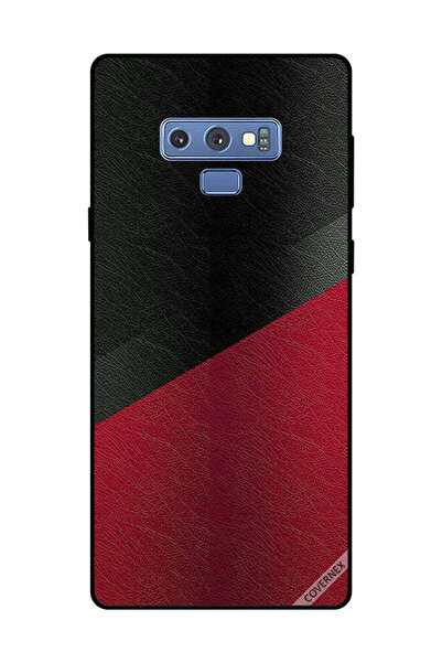 Covernex غطاء حماية لهاتف سامسونج جالكسي نوت 9 بنقشة جلد أسود وأحمر