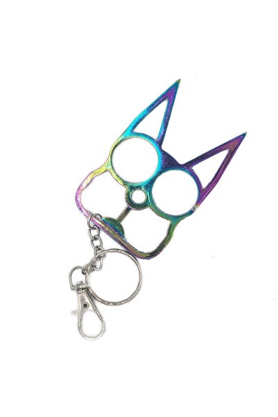 dalimag Keychain Dagger Box Type, Cat Head, Multicolor
