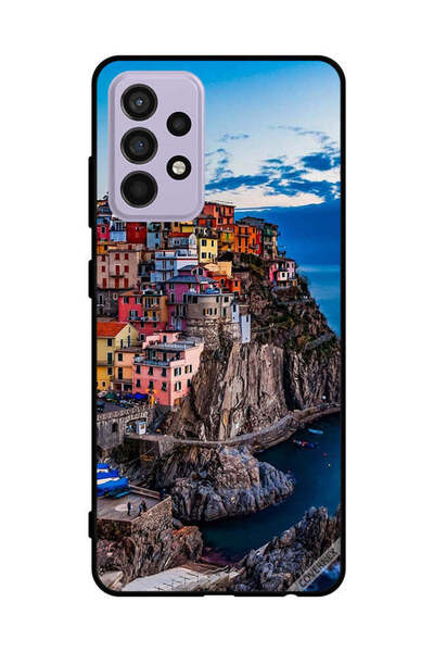 Covernex غطاء حماية لهاتف سامسونج جالاكسي A52s 5G - منازل ملونة على البحر