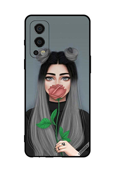 Covernex غطاء حماية لهاتف OnePlus Nord 2 5G بطبعة فتاة لطيفة تخفي فمها بلون و...