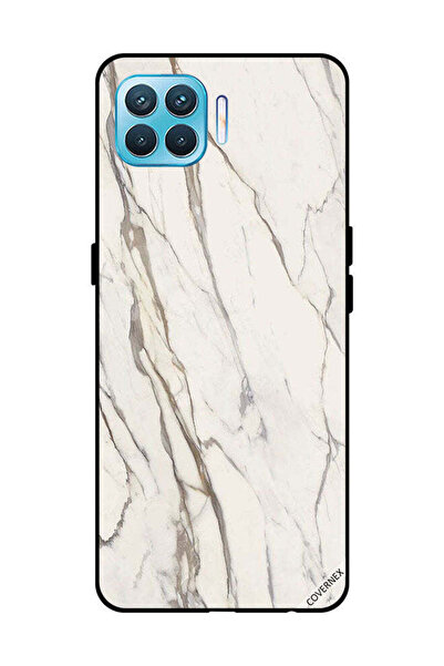 Covernex غطاء حماية لهاتف OPPO F17 Pro بنمط رخامي أبيض متشقق