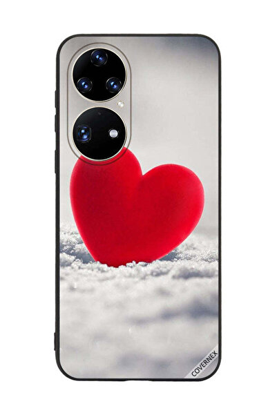Covernex غطاء حماية لهاتف هواوي بي 50 برو بتصميم قلب أحمر جميل