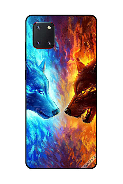 Covernex غطاء حماية لهاتف سامسونج جالكسي نوت 10 لايت - ذئب الماء والنار