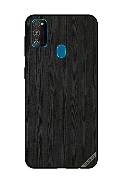 Covernex غطاء حماية لهاتف سامسونج جالاكسي M30s بنمط خشبي أسود