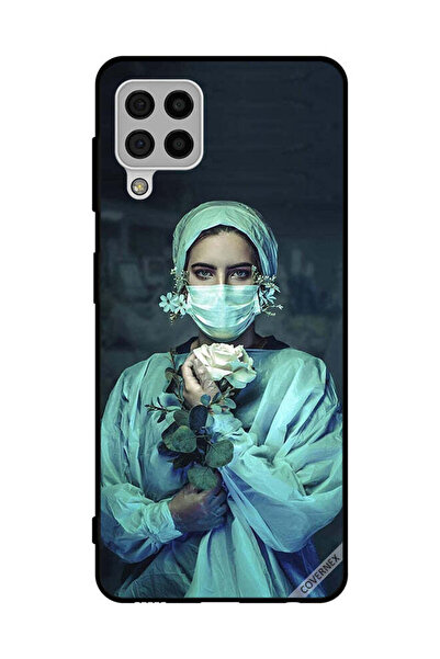 Covernex غطاء حماية لهاتف سامسونج جالاكسي A22 4G ممرضة تحمل زهرة