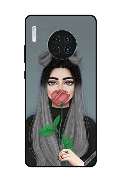 Covernex Protective Case Cover For Huawei Mate 30 Cute Girl Hide Mouth On Pea...