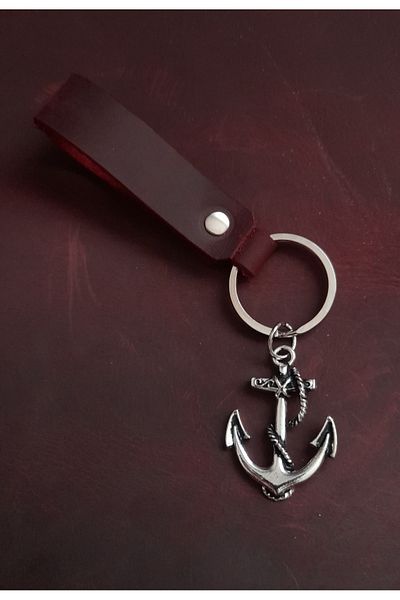 BSN Store Anchor Symbol Premium Keychain Hand Made Real Leather Keychain