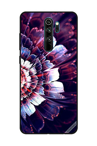 Covernex غطاء حماية لهاتف شاومي ريدمي نوت 8 برو مع زهرة كبيرة منعكسة على الجانب الأيسر