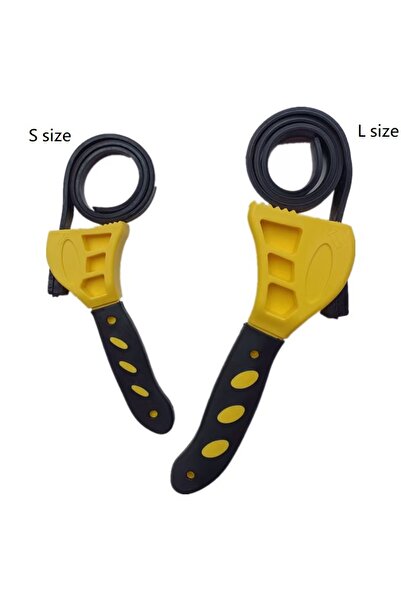 Choice3 1pc yellow L size 1Pcs 6inch Belt Wrench Oil Filter Puller Strap Span...
