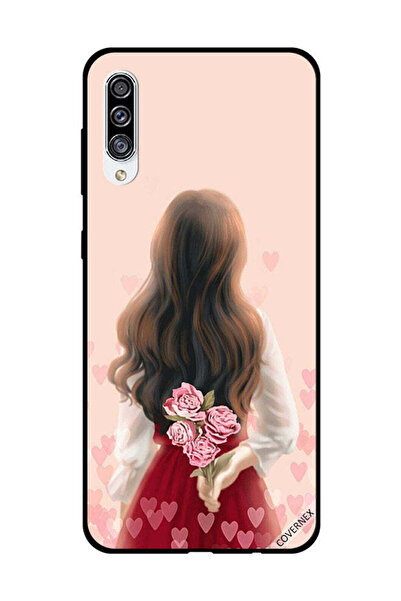 Covernex غطاء حماية لهاتف سامسونج جالاكسي A30s فتاة تخفي الزهور