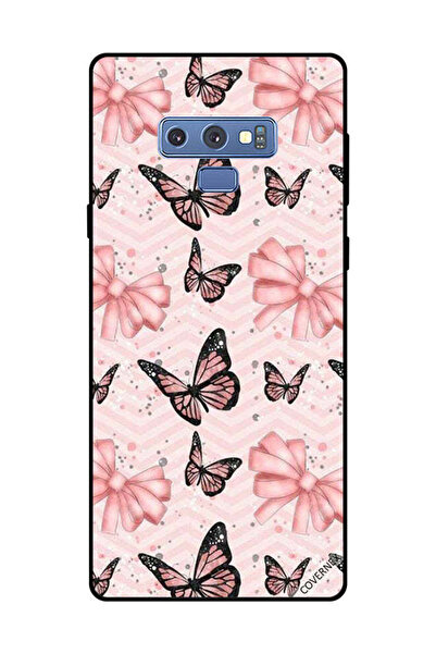 Covernex غطاء حماية لهاتف سامسونج جالكسي نوت 9 - فراشات باللونين الأسود والخوخي