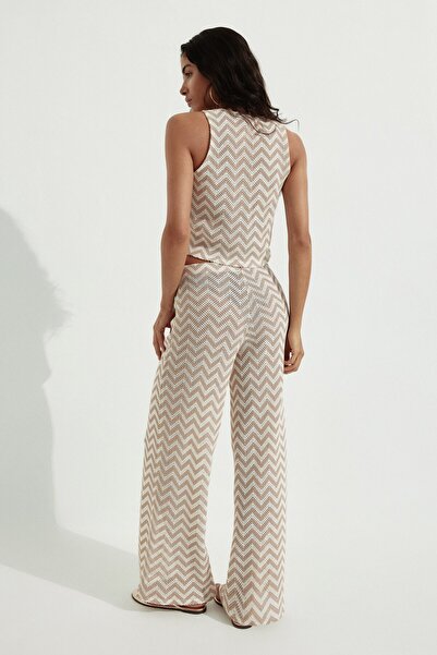 H&M Geniş Jakarlı Triko Pantolon