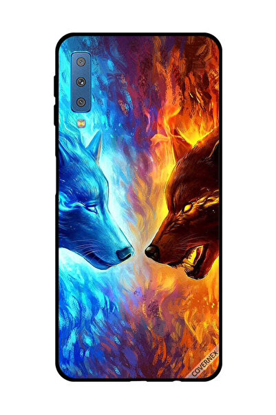 Covernex غطاء حماية لهاتف سامسونج جالاكسي A7 2018 - ذئب الماء والنار