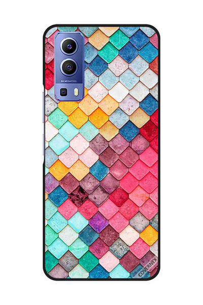Covernex غطاء حماية لهاتف Vivo Y72 5G بنمط مربع ماسي