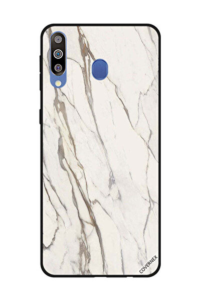 Covernex غطاء حماية لهاتف سامسونج جالاكسي M30 بنمط رخامي أبيض متشقق