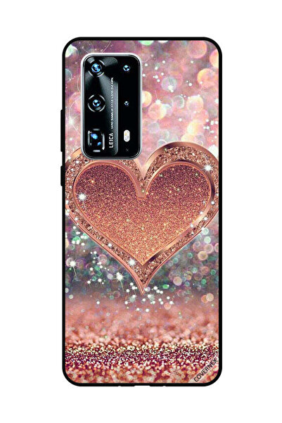 Covernex غطاء حماية لهاتف هواوي بي 40 برو بلس - قلب ذهبي لامع