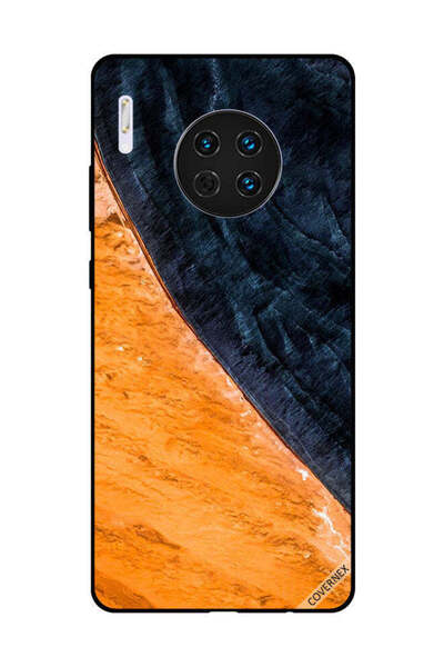 Covernex غطاء حماية لهاتف هواوي ميت 30 بنمط طلاء أصفر وأسود