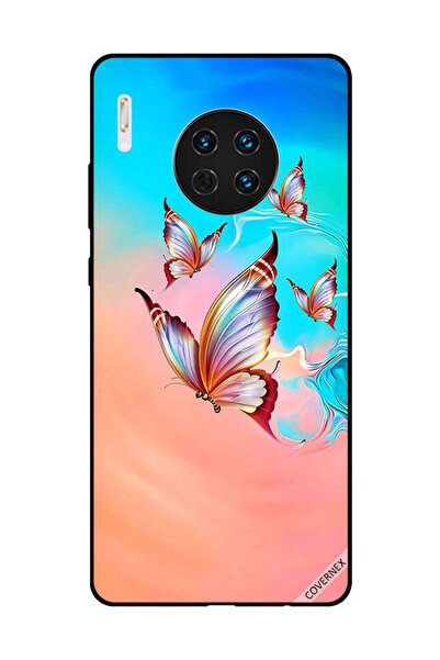 Covernex غطاء حماية لهاتف هواوي ميت 30 - فراشات تحلق فوق لون الطلاء