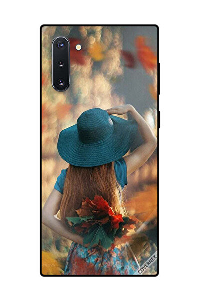 Covernex غطاء حماية لهاتف سامسونج جالكسي نوت 10 - فتاة قبعة تخفي أوراق الحب