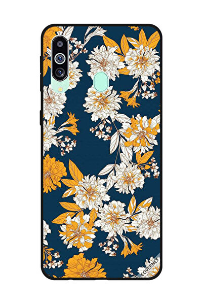 Covernex غطاء حماية لهاتف سامسونج جالاكسي M40/A60 بنقشة زهور وأوراق صفراء وبيضاء