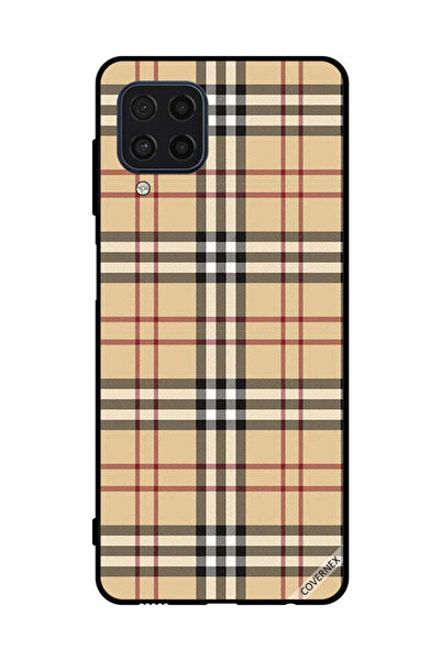 Covernex Protective Case Cover For Samsung Galaxy M22 4G Red & Black Strips O...
