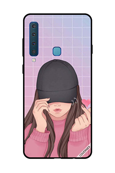 Covernex غطاء حماية لهاتف سامسونج جالاكسي A9 2018 - قبعة سناب لوف السوداء