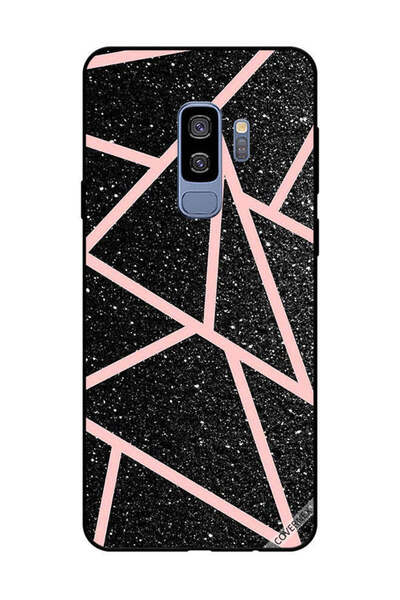Covernex غطاء حماية لهاتف سامسونج جالاكسي S9 بلس - أسود لامع، بنقشة مسارات ور...