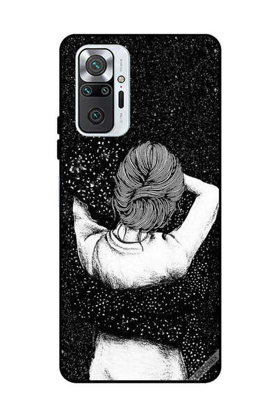 Covernex غطاء حماية لهاتف شاومي ريدمي نوت 10 برو 4G، رسم فتاة خربشة ليلية