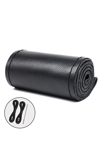 Choice غطاء مضفر لعجلة قيادة السيارة من جلد البقر الطبيعي مقاس 38 سم و15 بوصة...