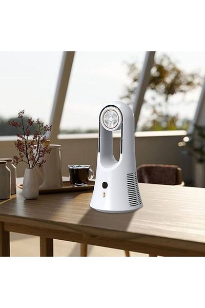 NO BRAND Ventilator fără Palete 35x17 cm – 6 Trepte de Viteză, Răcire 360°, Design Futurist
