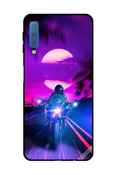 Covernex غطاء حماية لهاتف سامسونج جالاكسي A7 2018 - راكب الدراجة النارية يترك...