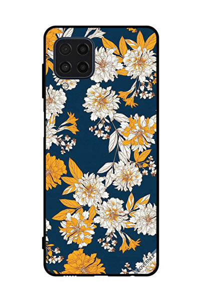 Covernex غطاء حماية لهاتف سامسونج جالاكسي M22 4G بنقشة زهور وأوراق صفراء وبيضاء