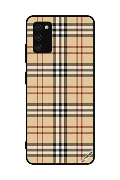 Covernex غطاء حماية لهاتف سامسونج جالاكسي A03s 4G بخطوط حمراء وسوداء على القماش
