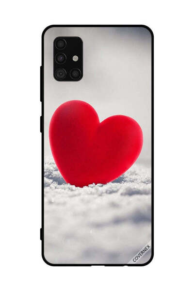 Covernex غطاء حماية لهاتف سامسونج جالاكسي A51 4G بتصميم قلب أحمر جميل