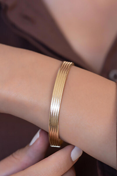 Bayar Gold 14 Ayar Altın İtalyan Düz Esnek Bilezik