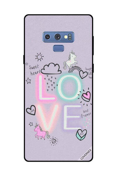 Covernex غطاء حماية لهاتف سامسونج جالاكسي نوت 9 - قلب حلو وحب وحيد القرن