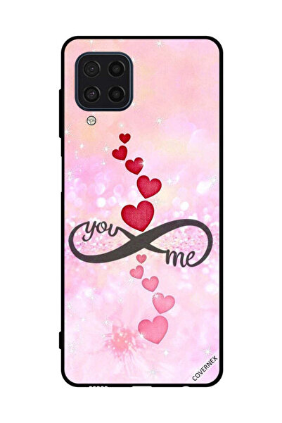 Covernex غطاء حماية لهاتف سامسونج جالاكسي M22 4G قلوب حمراء ووردية أنت إنفيني...