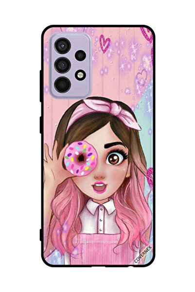 Covernex غطاء حماية لهاتف سامسونج جالاكسي A52s 5G، فتاة صغيرة لطيفة تحمل دونات