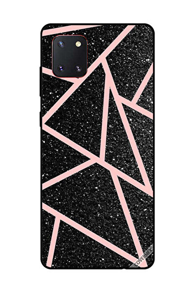 Covernex غطاء حماية لهاتف سامسونج جالكسي نوت 10 لايت، أسود لامع، بنقشة مسارات...