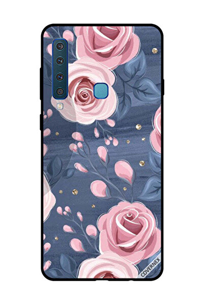 Covernex غطاء حماية لهاتف سامسونج جالاكسي A9 2018 بنقشة ورود وردية وأوراق رما...