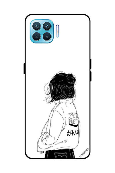 Covernex غطاء حماية لهاتف OPPO F17 Pro فتاة تفكر بعمق كبير