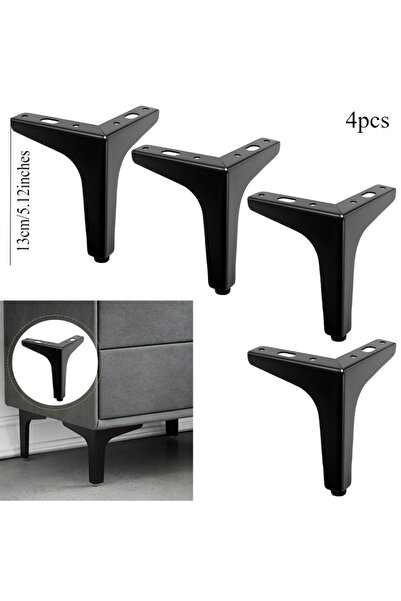 Choice 4pcs-13cm Black 4pcs DIY Replacement Sofa Feet Metal Legs for Furnitur...