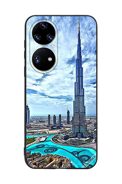Covernex غطاء حماية لهاتف هواوي بي 50 - برج خليفة - غيوم مؤثرة